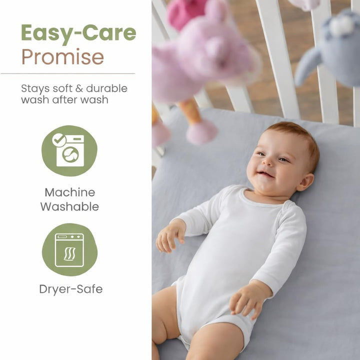 White and Grey – Crib Sheets