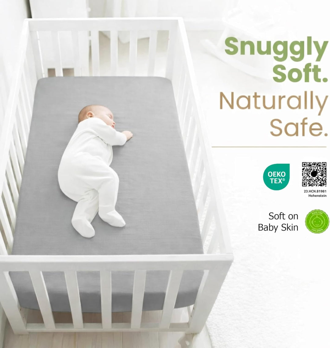 White and Grey – Crib Sheets