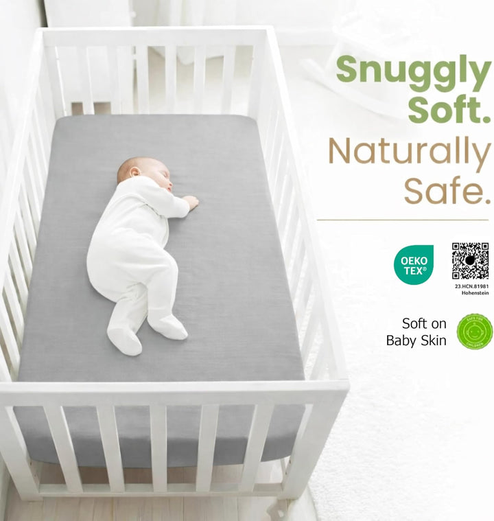 White and Grey – Crib Sheets