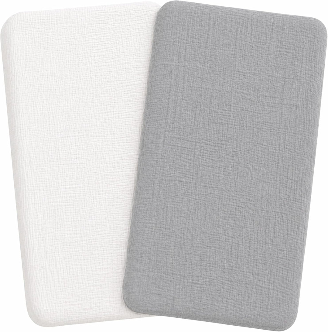 White and Grey – Crib Sheets