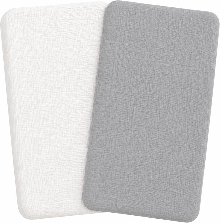 White and Grey – Crib Sheets